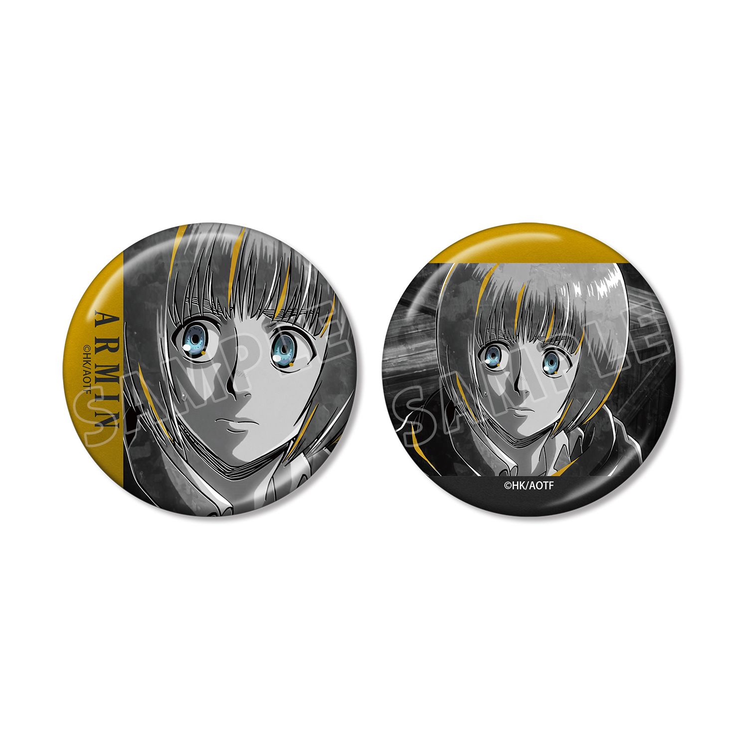 TVアニメ『進撃の巨人』 アルミン Ani-Art BLACK LABEL 第3弾 メタリック缶バッジ2個セット - 公式商品画像 | AniSmile