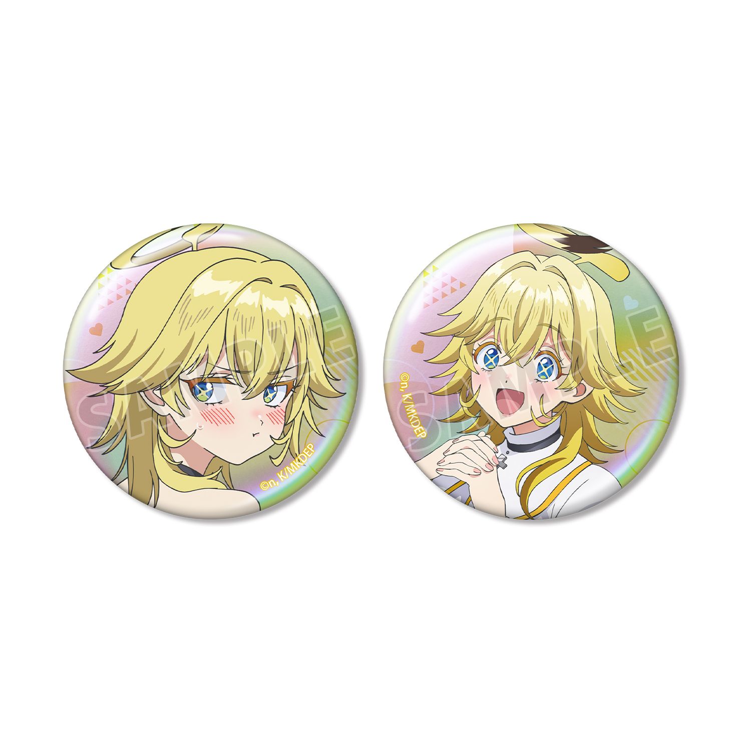 TVアニメ『カナン様はあくまでチョロい』 ジャンヌ オーロラ缶バッジ2個セット - 公式商品画像 | AniSmile