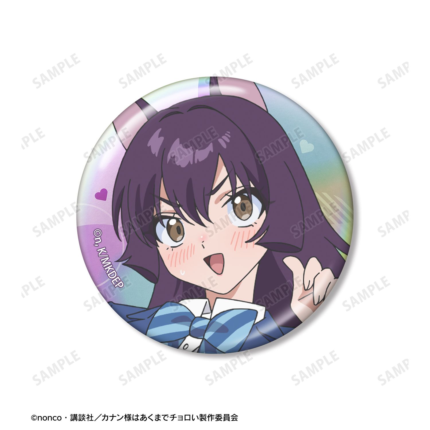 TVアニメ『カナン様はあくまでチョロい』 益荒男撫子 オーロラ缶バッジ2個セット 画像 3 | AniSmile