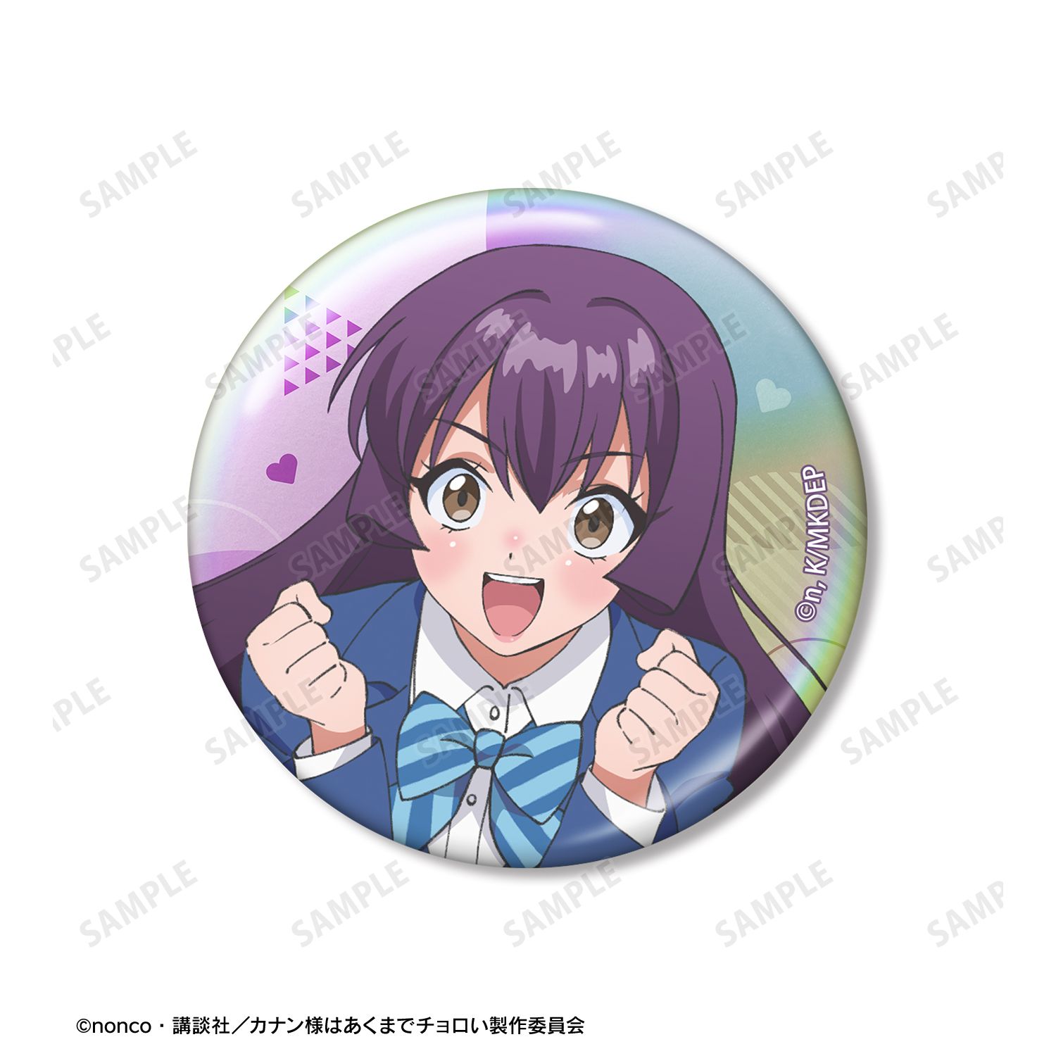 TVアニメ『カナン様はあくまでチョロい』 益荒男撫子 オーロラ缶バッジ2個セット 画像 4 | AniSmile