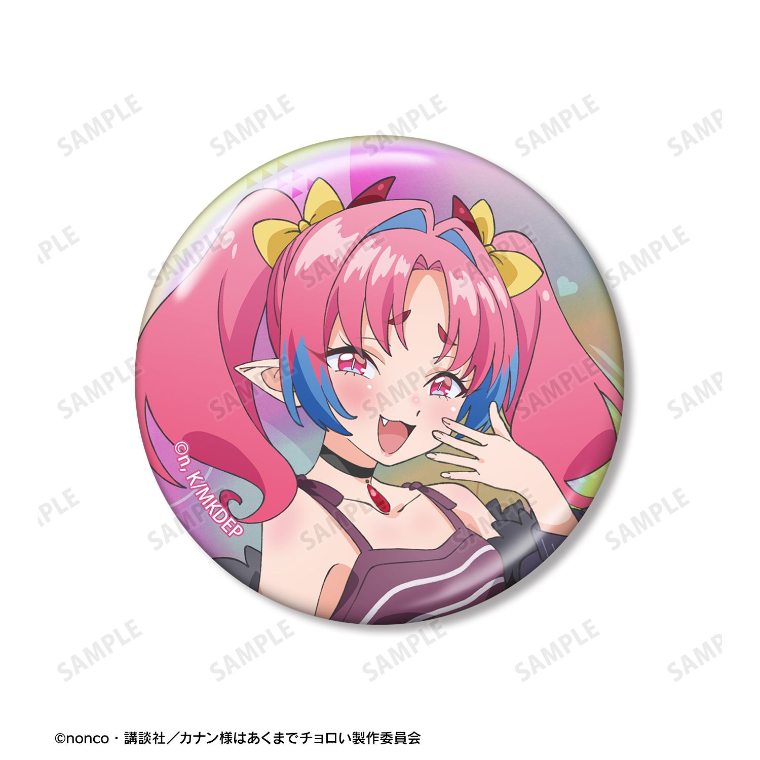 TVアニメ『カナン様はあくまでチョロい』 ミルチ・ゼブル オーロラ缶バッジ2個セット 画像 4 | AniSmile