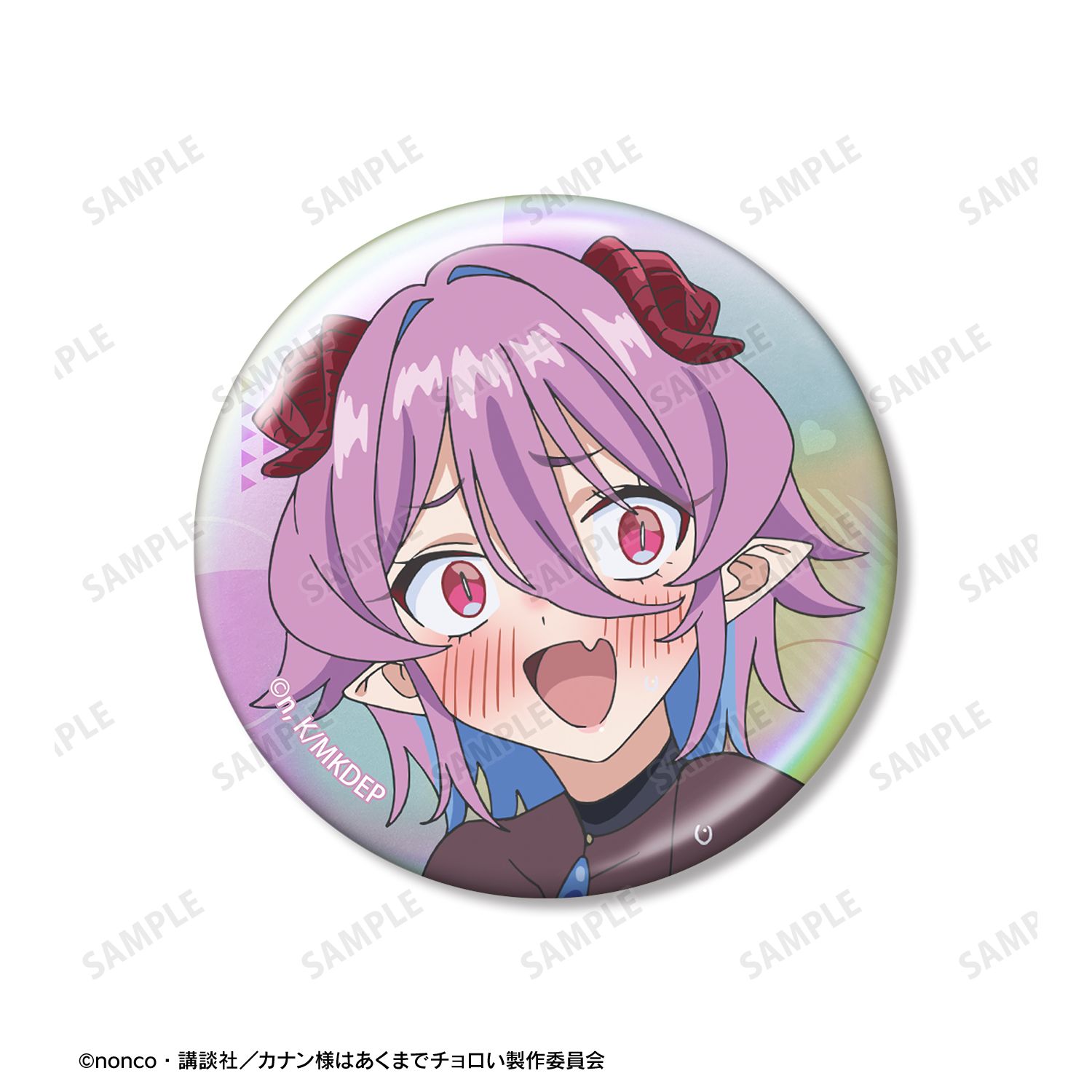 TVアニメ『カナン様はあくまでチョロい』 ミエル・ゼブル オーロラ缶バッジ2個セット 画像 3 | AniSmile