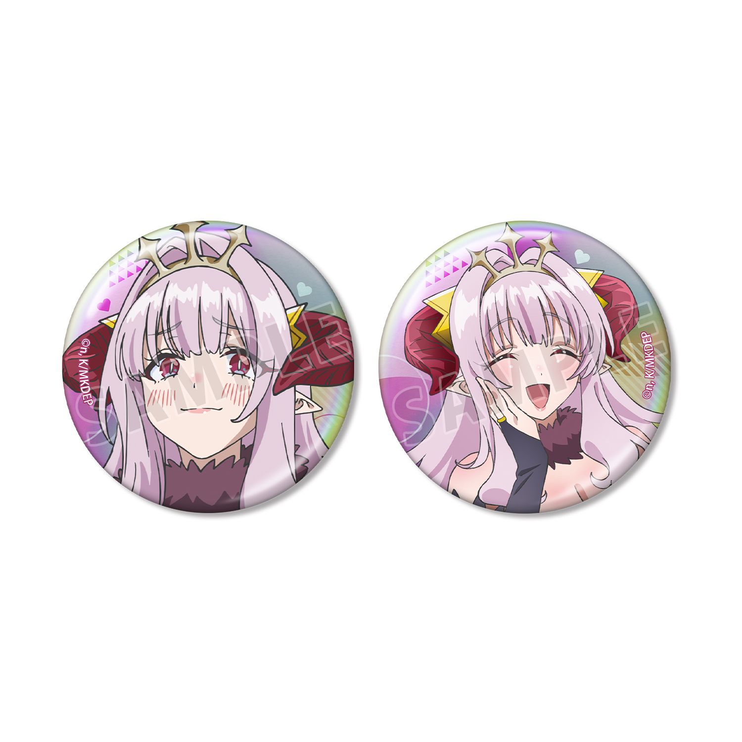TVアニメ『カナン様はあくまでチョロい』 リリム・ゼブル オーロラ缶バッジ2個セット - 公式商品画像 | AniSmile
