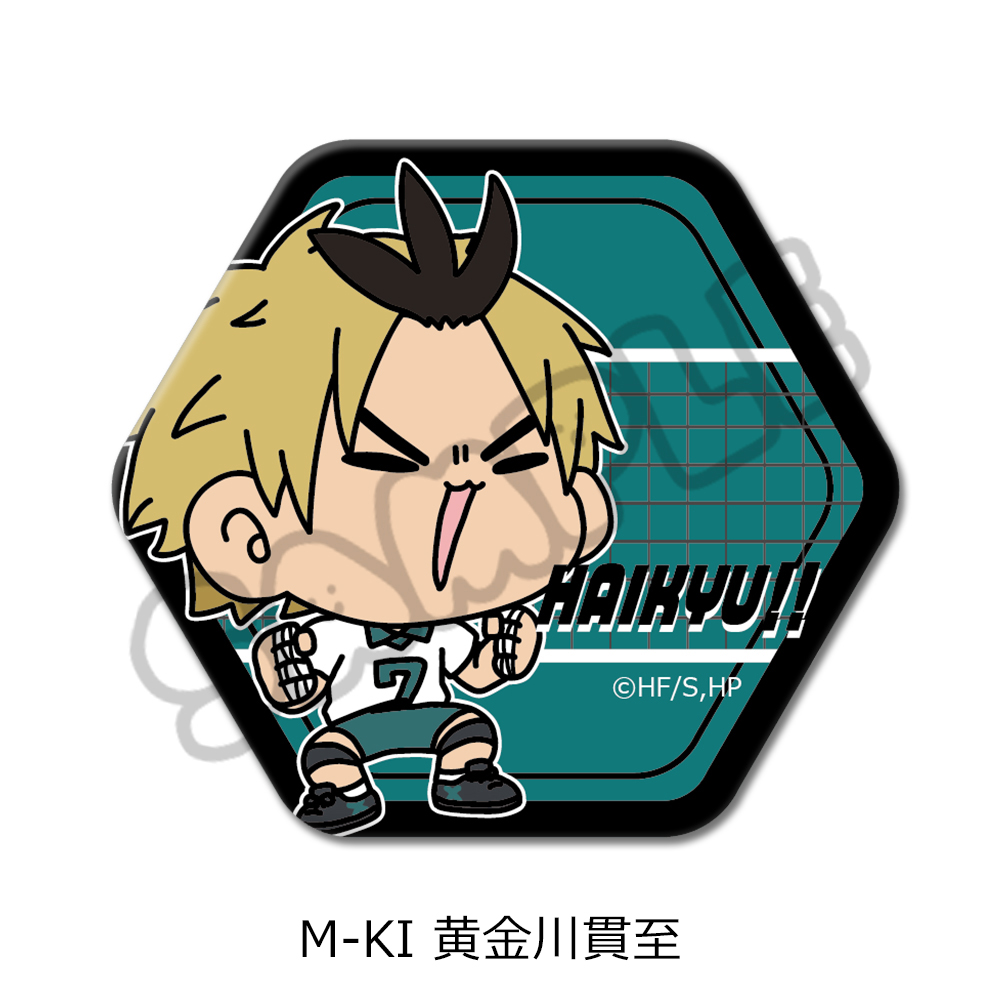 「ハイキュー!!」第10弾 六角形缶バッジ(mochocho) M-KI(黄金川貫至) - 公式商品画像 | AniSmile