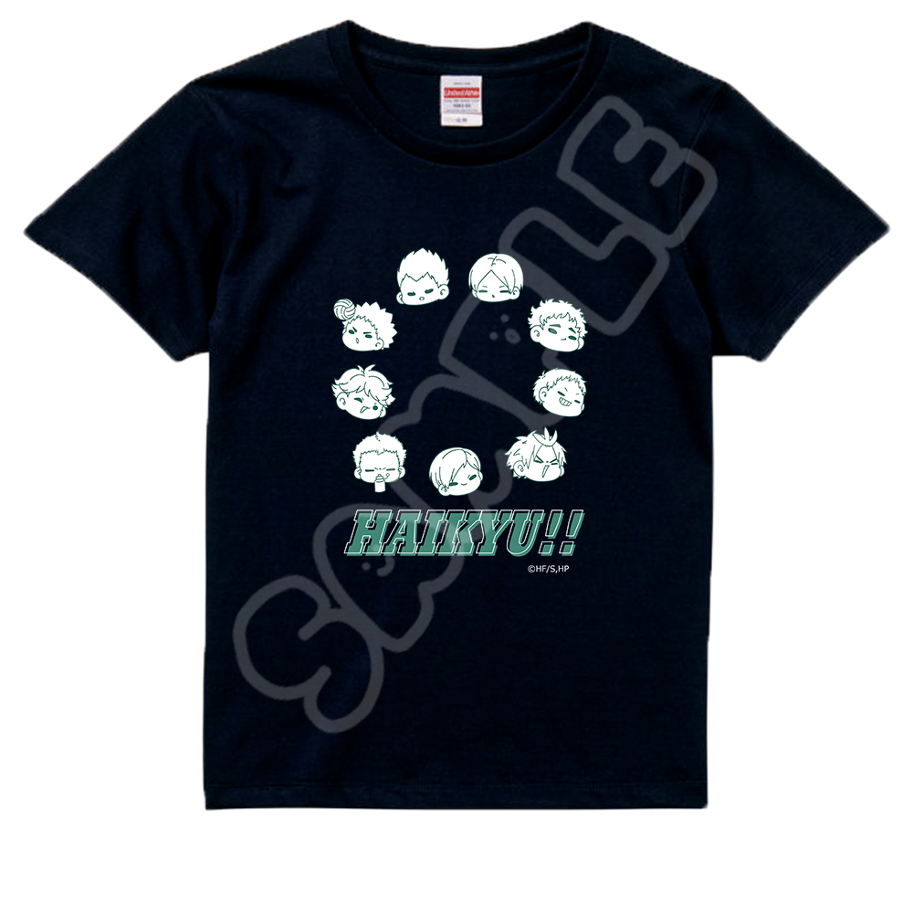「ハイキュー!!」第10弾 Tシャツ M-KA(集合) ブラック Sサイズ 画像 2 | AniSmile