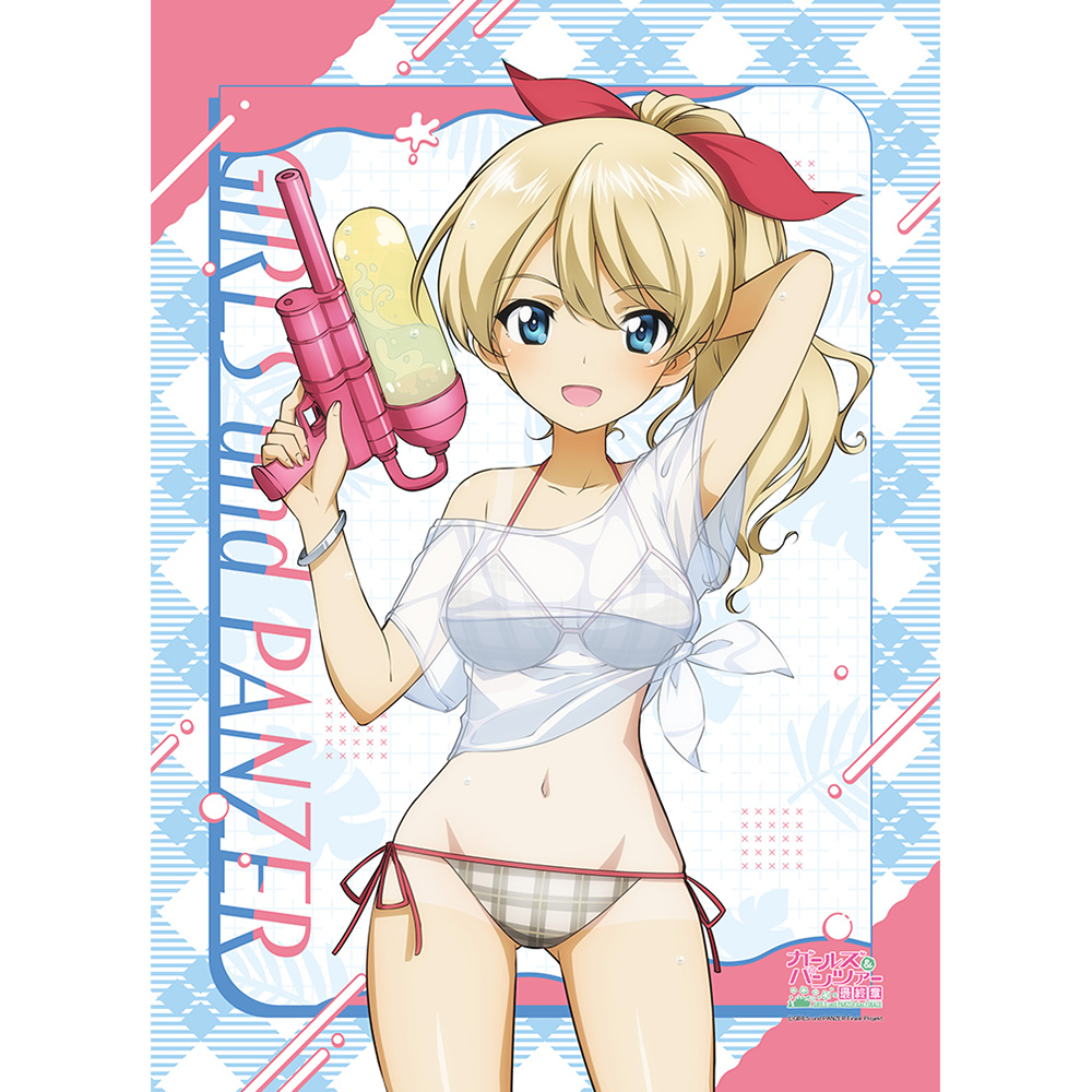 [ガールズ&パンツァー 最終章]描き下ろしB2タペストリー(ダージリン/水鉄砲 日焼けVer.) - AniSmile