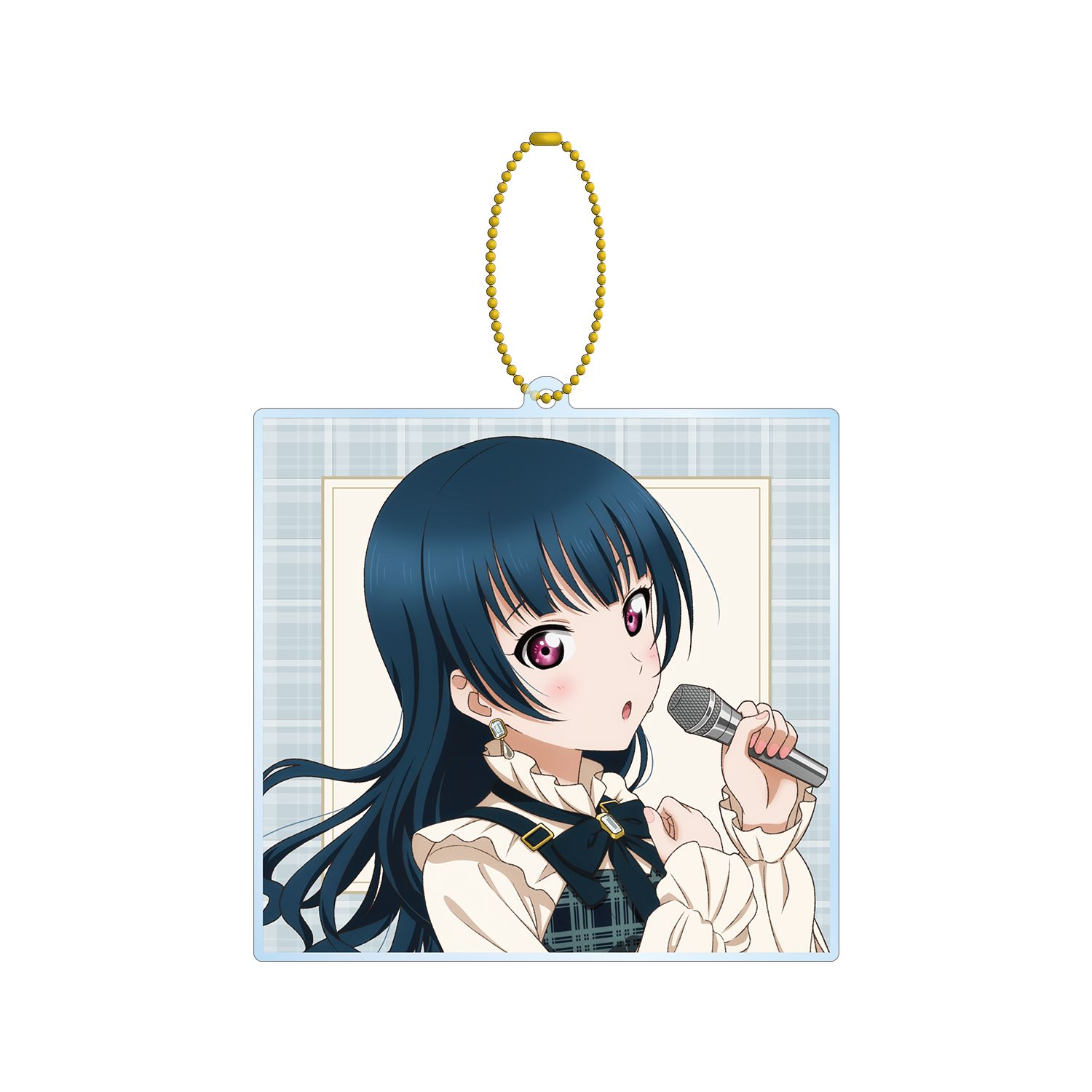 ラブライブ!サンシャイン!! 描き下ろし 津島 善子 チェックワンピース衣装ver. BIGアクリルキーホルダー - 公式商品画像 | AniSmile