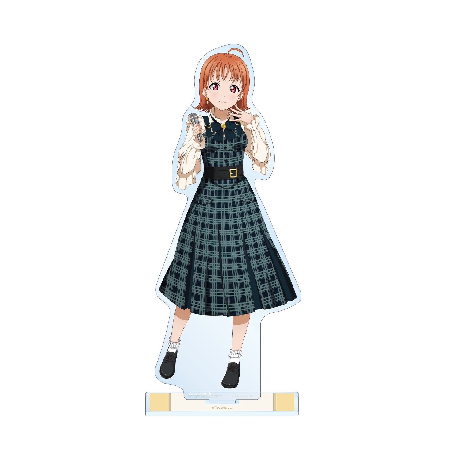 ラブライブ!サンシャイン!! 描き下ろし 高海 千歌 チェックワンピース衣装ver. BIGアクリルスタンド 画像 2 | AniSmile