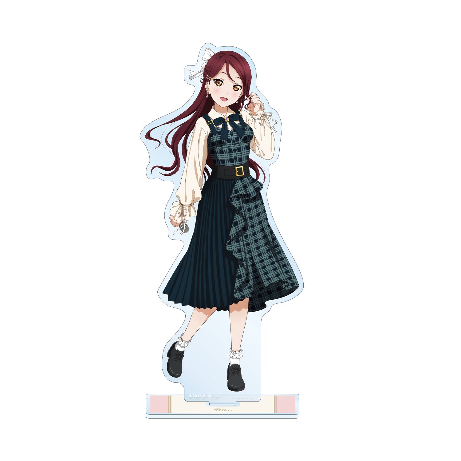 ラブライブ!サンシャイン!! 描き下ろし 桜内 梨子 チェックワンピース衣装ver. BIGアクリルスタンド - 公式商品画像 | AniSmile
