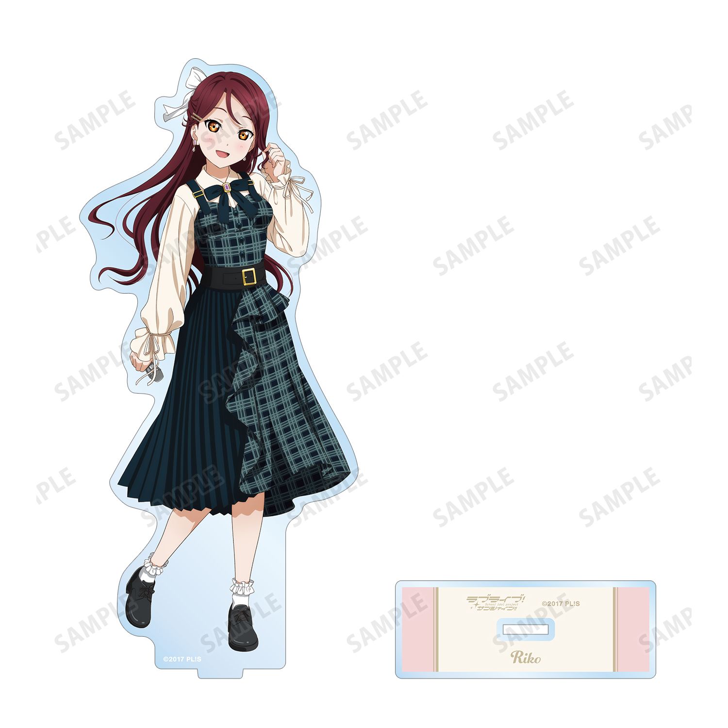 ラブライブ!サンシャイン!! 描き下ろし 桜内 梨子 チェックワンピース衣装ver. BIGアクリルスタンド 画像 3 | AniSmile