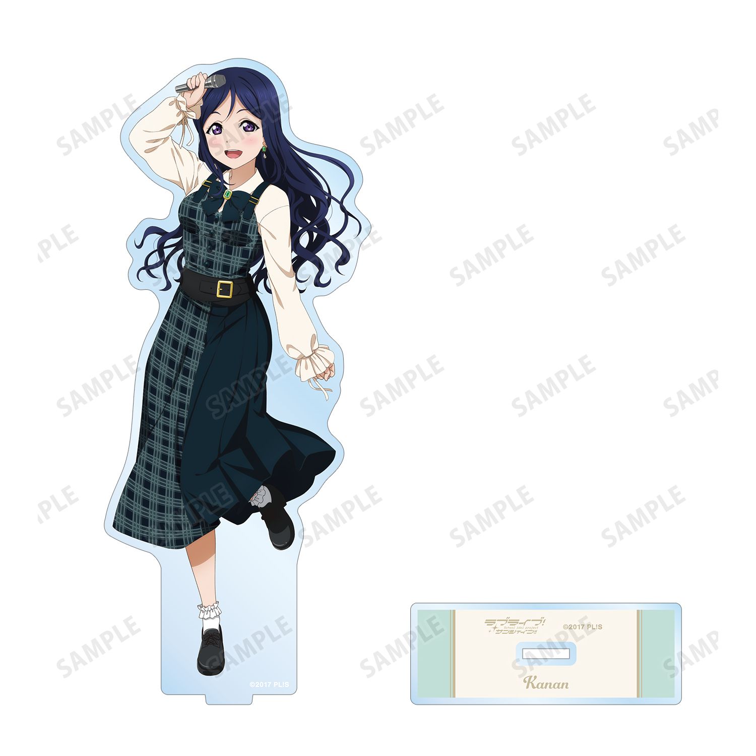 ラブライブ!サンシャイン!! 描き下ろし 松浦 果南 チェックワンピース衣装ver. BIGアクリルスタンド 画像 3 | AniSmile