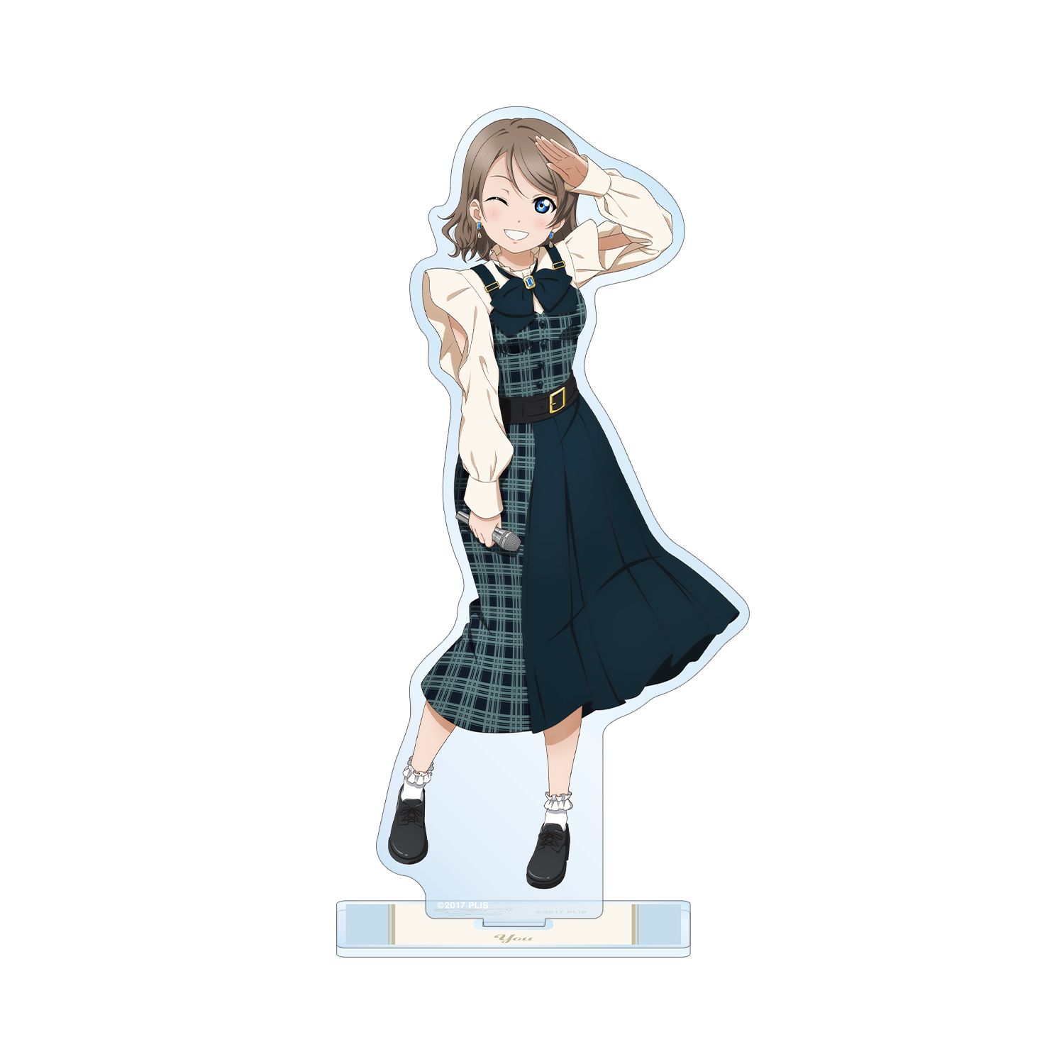 ラブライブ!サンシャイン!! 描き下ろし 渡辺 曜 チェックワンピース衣装ver. BIGアクリルスタンド - 公式商品画像 | AniSmile