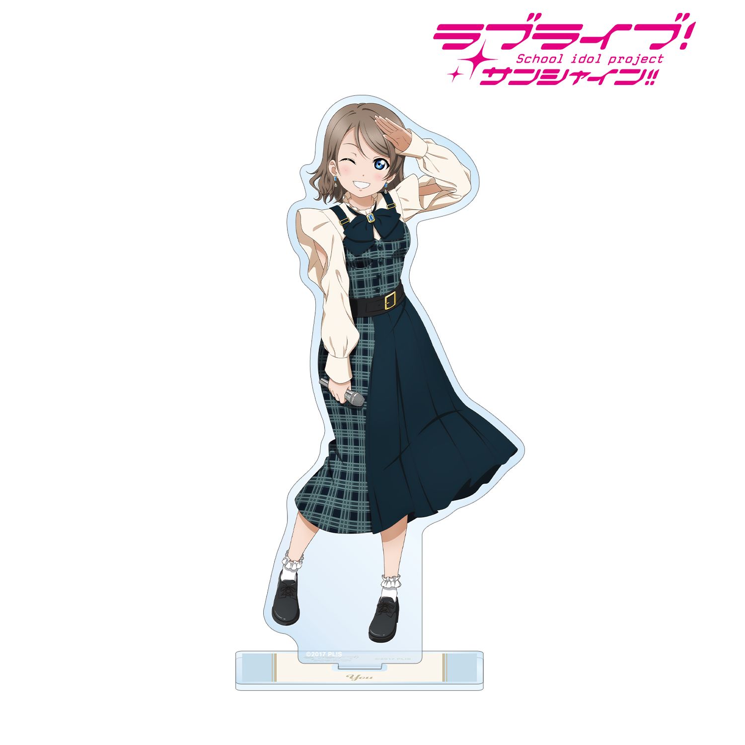ラブライブ!サンシャイン!! 描き下ろし 渡辺 曜 チェックワンピース衣装ver. BIGアクリルスタンド 画像 2 | AniSmile