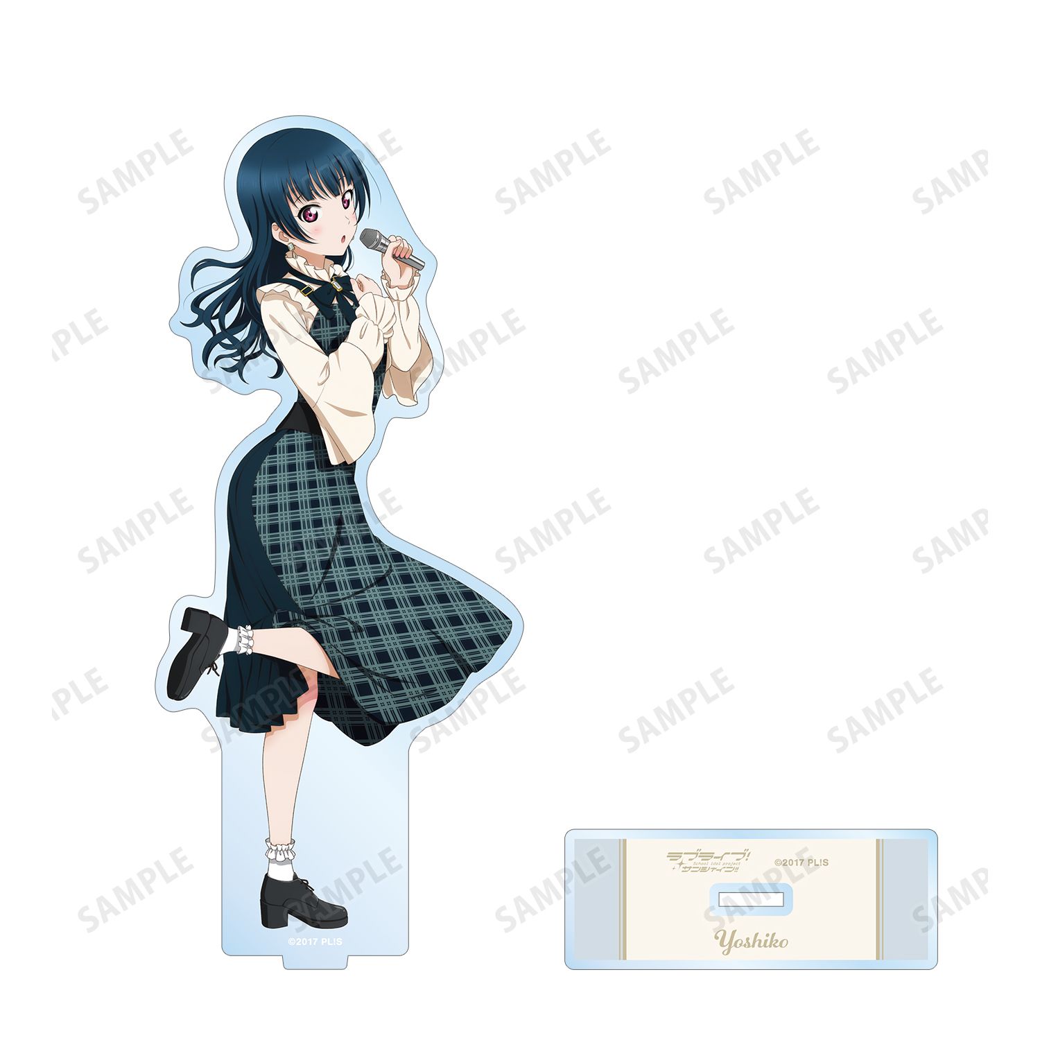 ラブライブ!サンシャイン!! 描き下ろし 津島 善子 チェックワンピース衣装ver. BIGアクリルスタンド 画像 3 | AniSmile