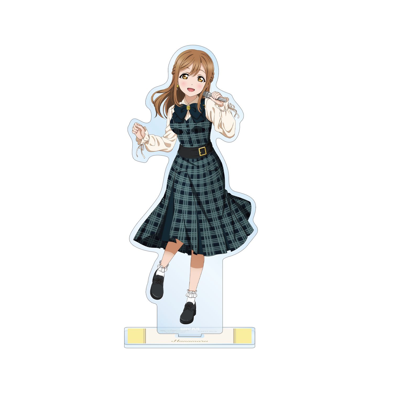 ラブライブ!サンシャイン!! 描き下ろし 国木田 花丸 チェックワンピース衣装ver. BIGアクリルスタンド - 公式商品画像 | AniSmile