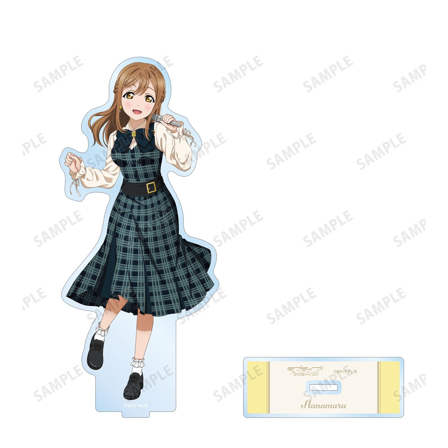 ラブライブ!サンシャイン!! 描き下ろし 国木田 花丸 チェックワンピース衣装ver. BIGアクリルスタンド 画像 3 | AniSmile
