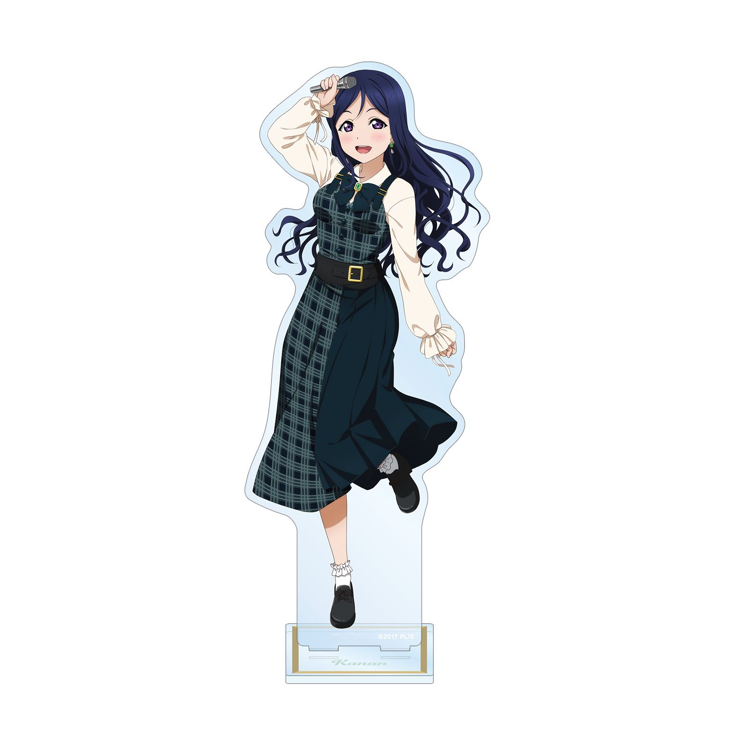 ラブライブ!サンシャイン!! 描き下ろし 松浦 果南 チェックワンピース衣装ver. 特大アクリルスタンド - 公式商品画像 | AniSmile