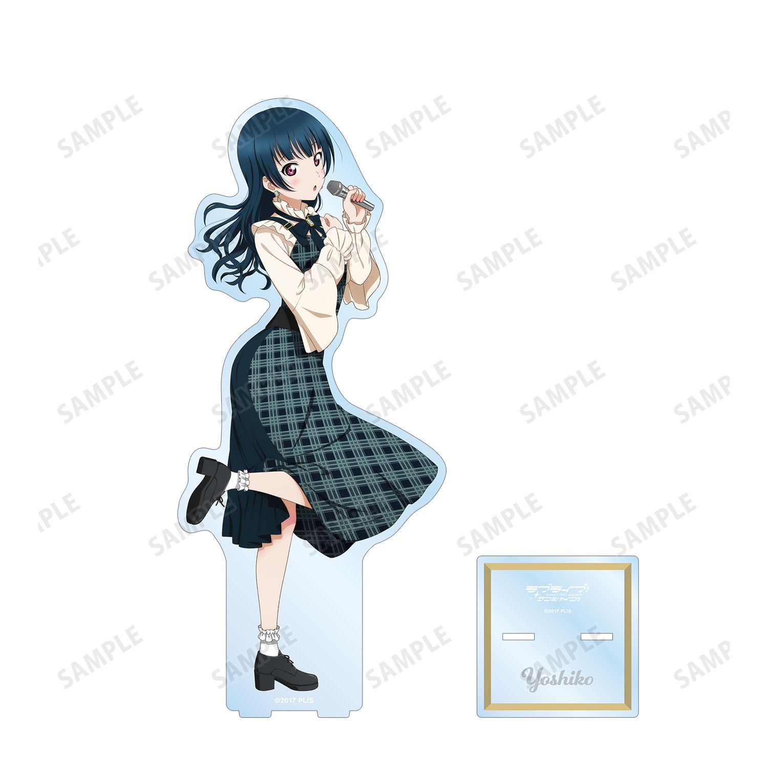 ラブライブ!サンシャイン!! 描き下ろし 津島 善子 チェックワンピース衣装ver. 特大アクリルスタンド 画像 3 | AniSmile