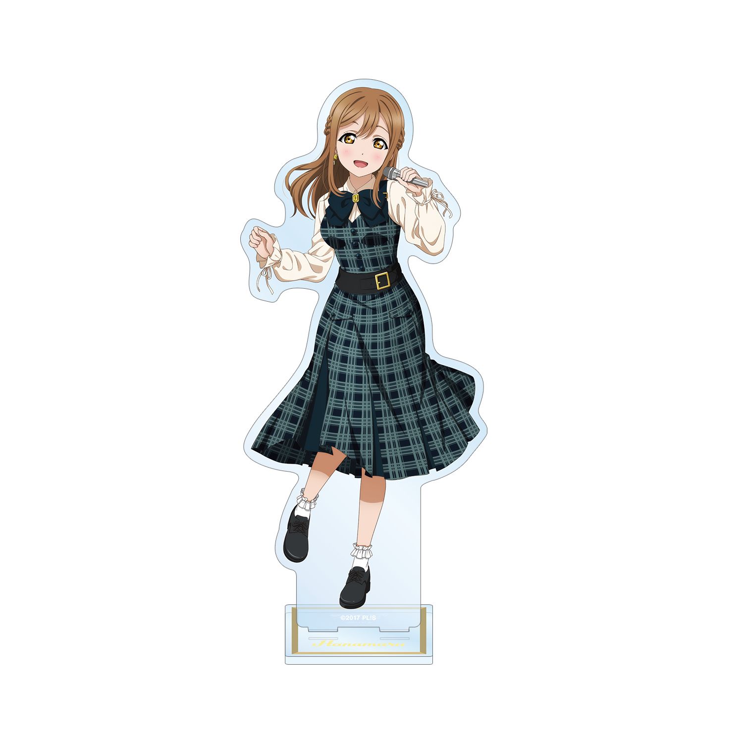 ラブライブ!サンシャイン!! 描き下ろし 国木田 花丸 チェックワンピース衣装ver. 特大アクリルスタンド - 公式商品画像 | AniSmile