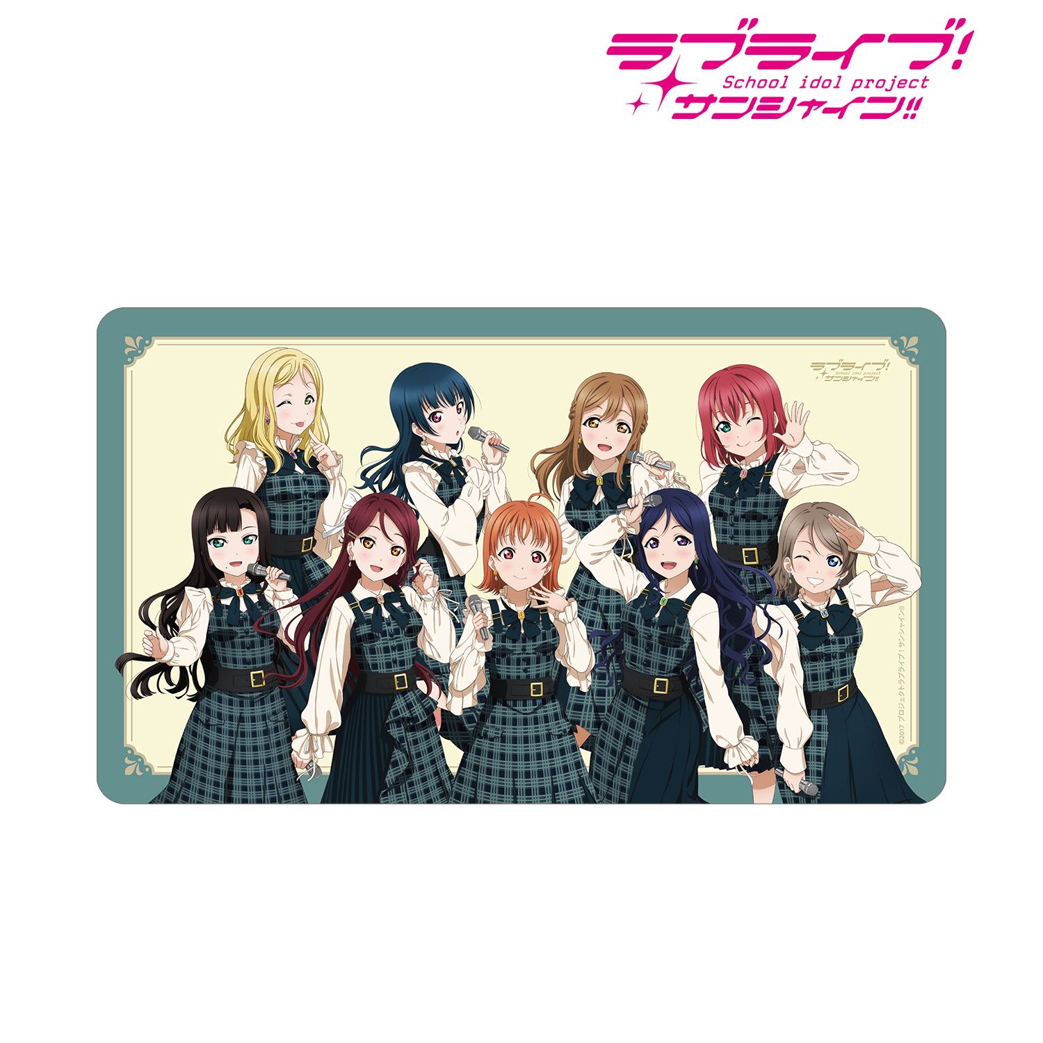 ラブライブ!サンシャイン!! 描き下ろし 集合 チェックワンピース衣装ver. マルチデスクマット 画像 2 | AniSmile