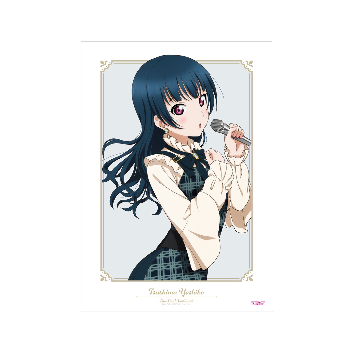 ラブライブ!サンシャイン!! 描き下ろし 津島 善子 チェックワンピース衣装ver. A3マット加工ポスター - 公式商品画像 | AniSmile