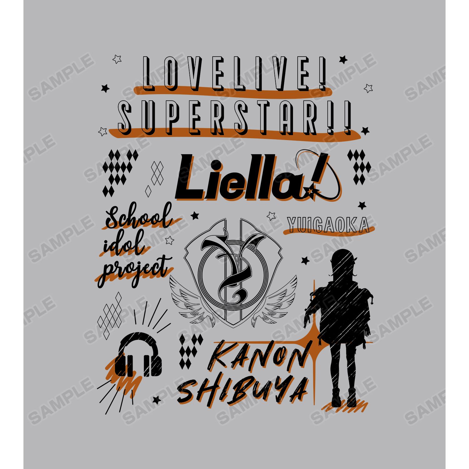 ラブライブ!スーパースター!! 澁谷かのん Ani-Sketch Tシャツメンズ(サイズ/M) 画像 3 | AniSmile