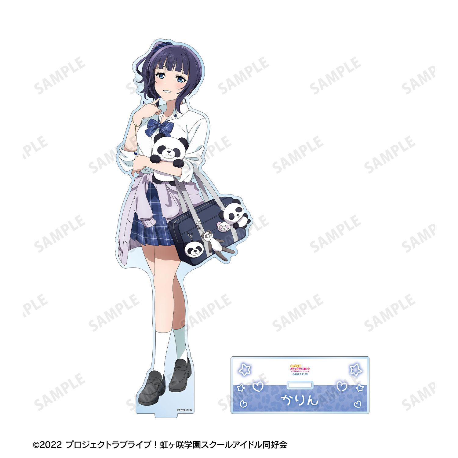 ラブライブ!虹ヶ咲学園スクールアイドル同好会 描き下ろし 朝香果林 ギャル制服ver. 特大アクリルスタンド 画像 3 | AniSmile