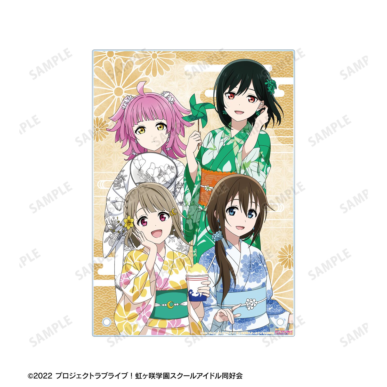 ラブライブ!虹ヶ咲学園スクールアイドル同好会 描き下ろし 1年生 縁日ver. A5アクリルパネル 画像 5 | AniSmile