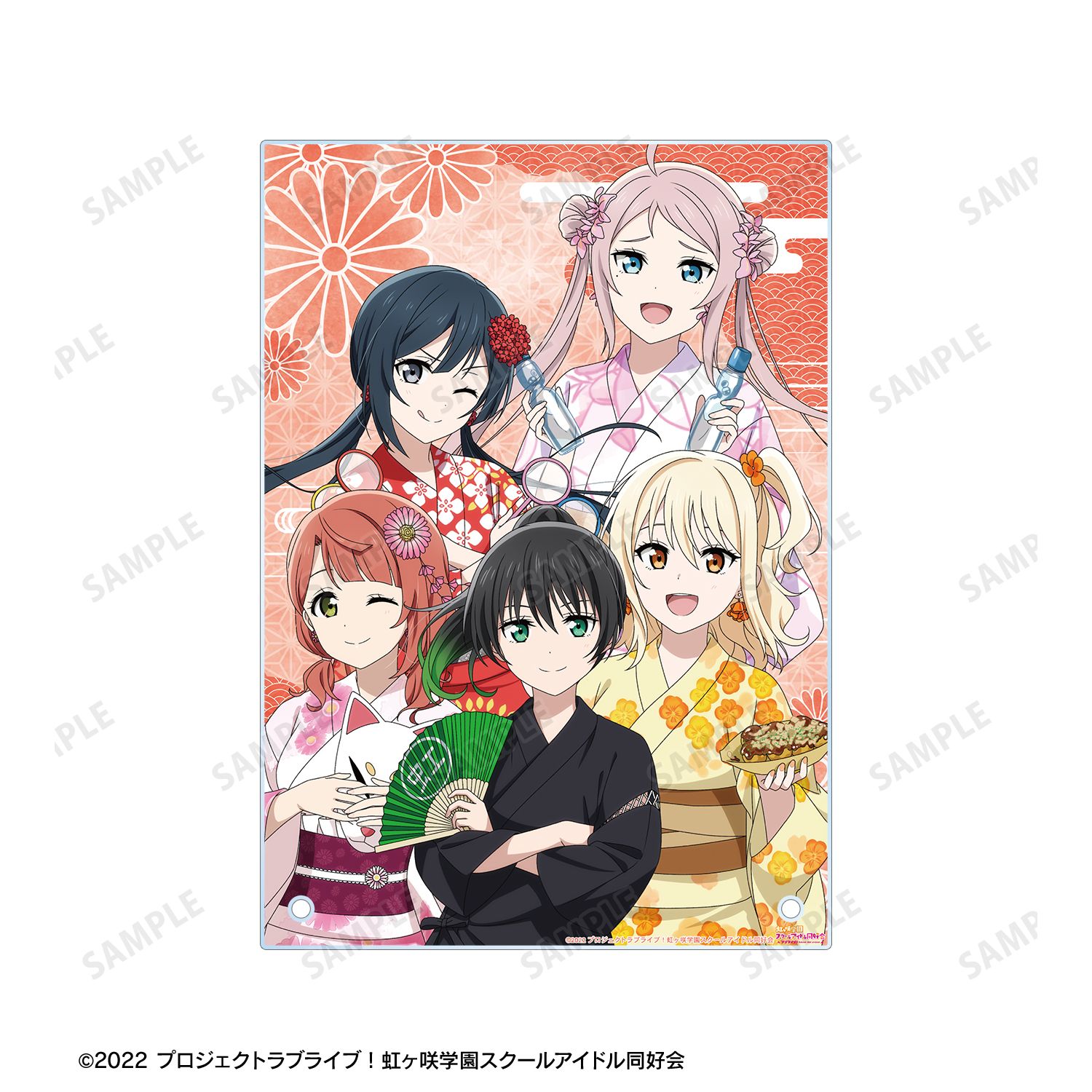 ラブライブ!虹ヶ咲学園スクールアイドル同好会 描き下ろし 2年生 縁日ver. A5アクリルパネル 画像 5 | AniSmile