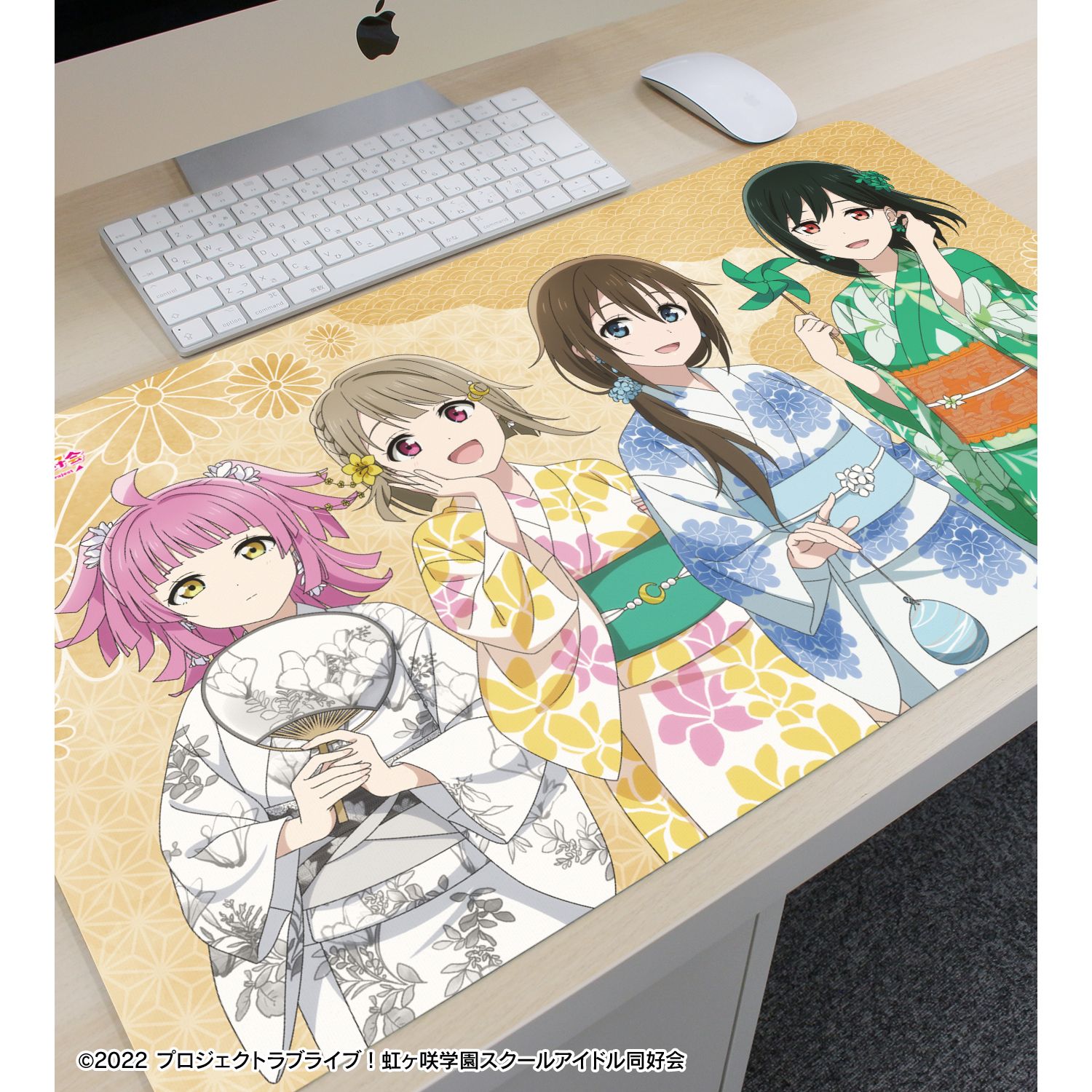 ラブライブ!虹ヶ咲学園スクールアイドル同好会 描き下ろし 1年生 縁日ver. マルチデスクマット 画像 3 | AniSmile