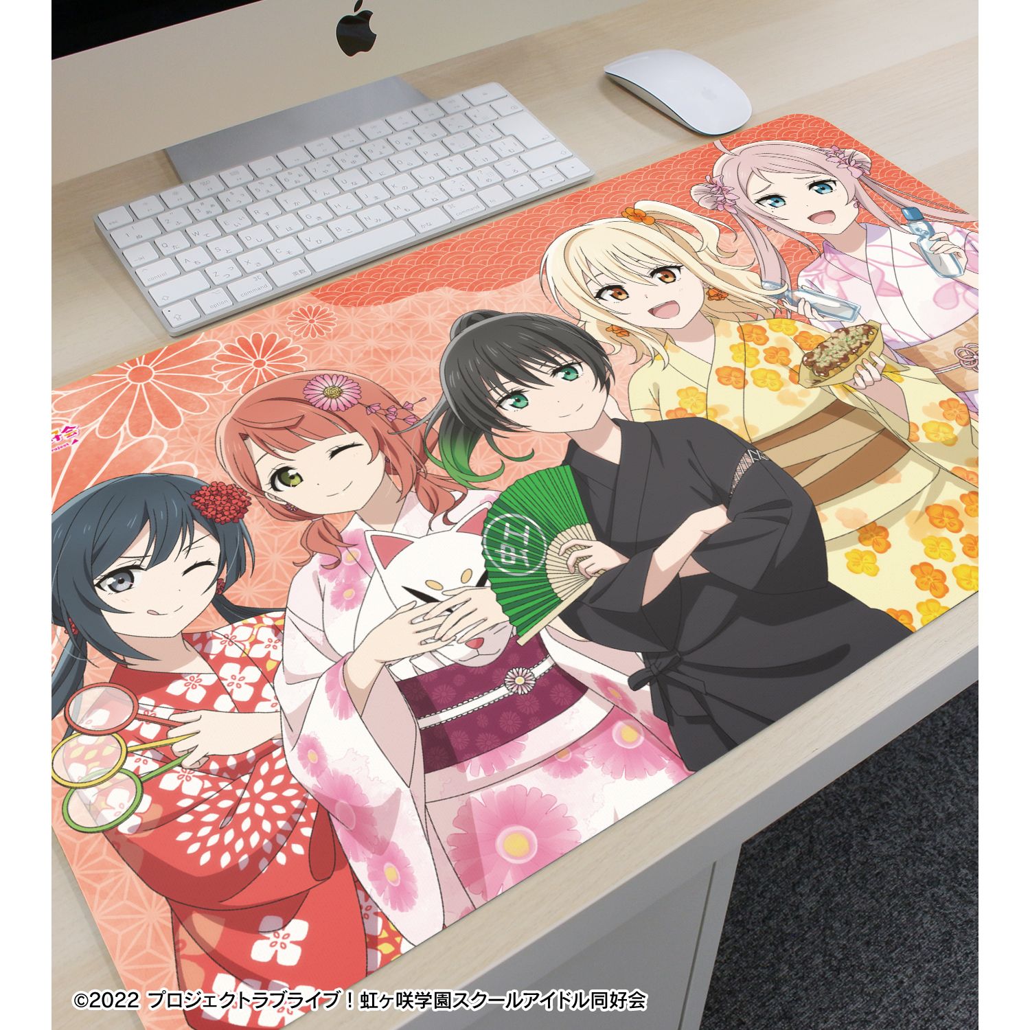 ラブライブ!虹ヶ咲学園スクールアイドル同好会 描き下ろし 2年生 縁日ver. マルチデスクマット 画像 3 | AniSmile