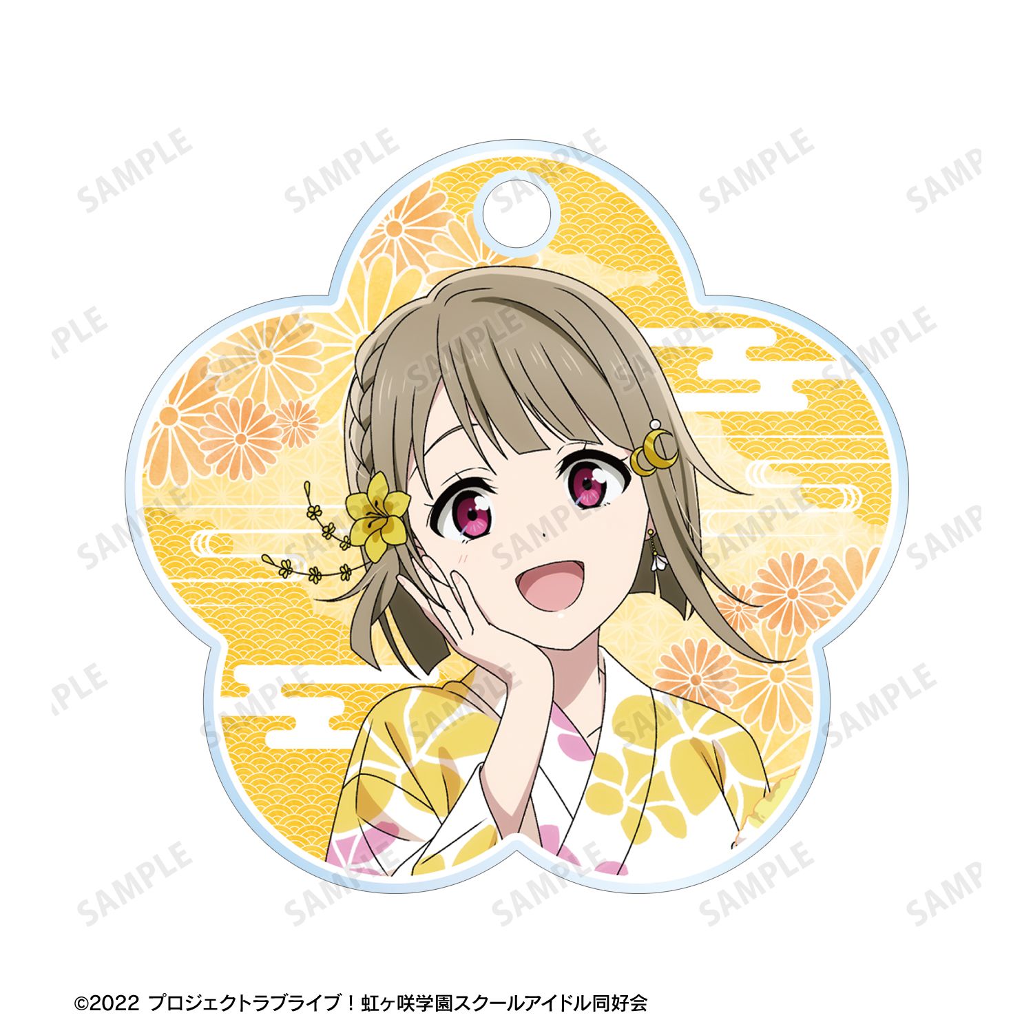 ラブライブ!虹ヶ咲学園スクールアイドル同好会 描き下ろし 中須かすみ 縁日ver. 2連ワイヤーアクリルキーホルダー 画像 3 | AniSmile