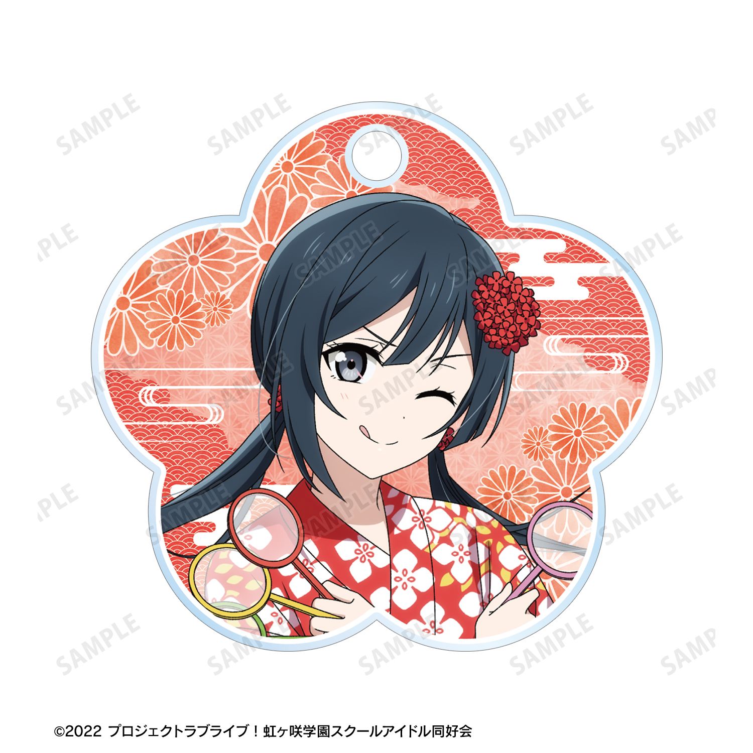 ラブライブ!虹ヶ咲学園スクールアイドル同好会 描き下ろし 優木せつ菜 縁日ver. 2連ワイヤーアクリルキーホルダー 画像 3 | AniSmile