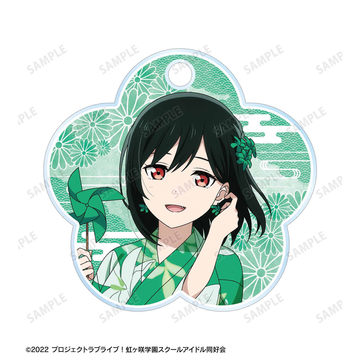 ラブライブ!虹ヶ咲学園スクールアイドル同好会 描き下ろし 三船栞子 縁日ver. 2連ワイヤーアクリルキーホルダー 画像 3 | AniSmile