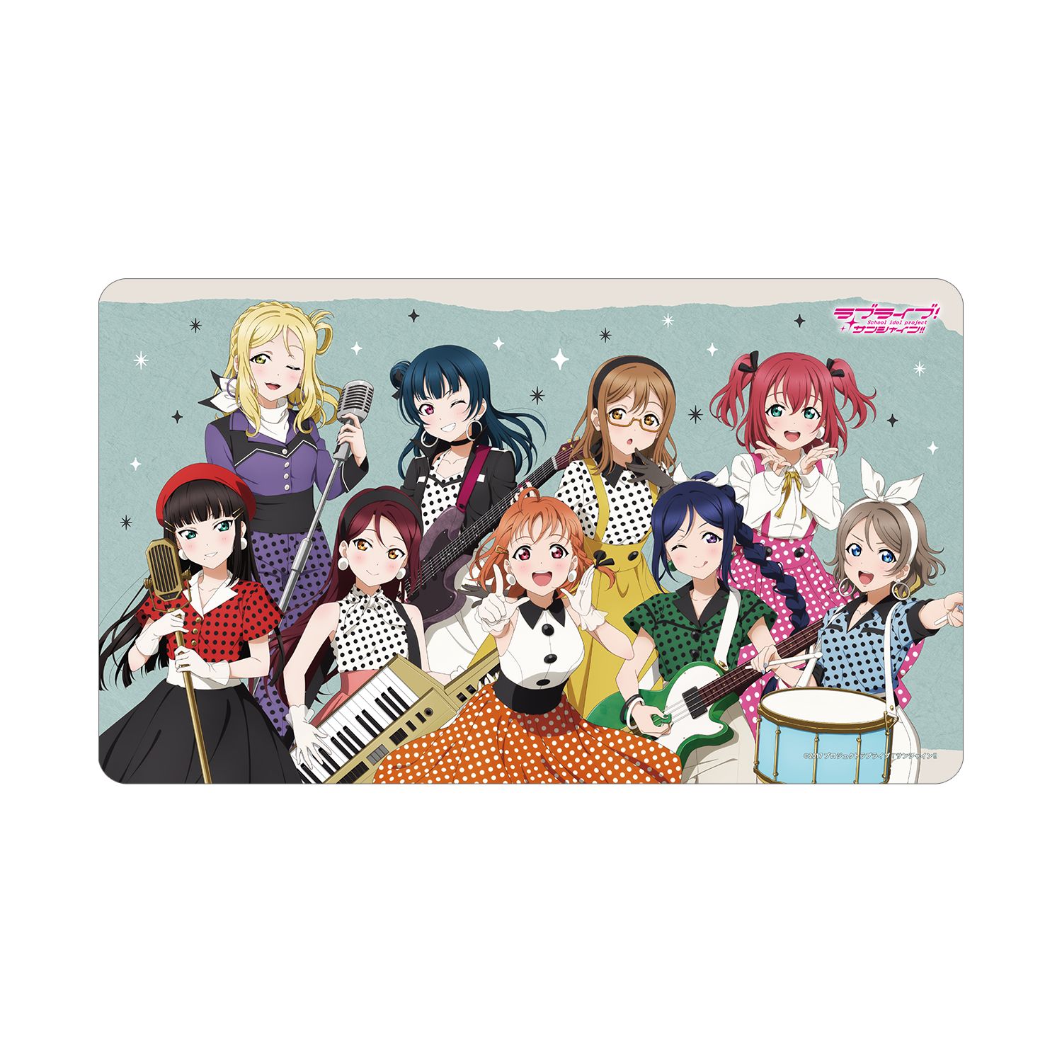 ラブライブ!サンシャイン!! 描き下ろし 集合 The Blue Swell衣装ver. マルチデスクマット 画像 2 | AniSmile