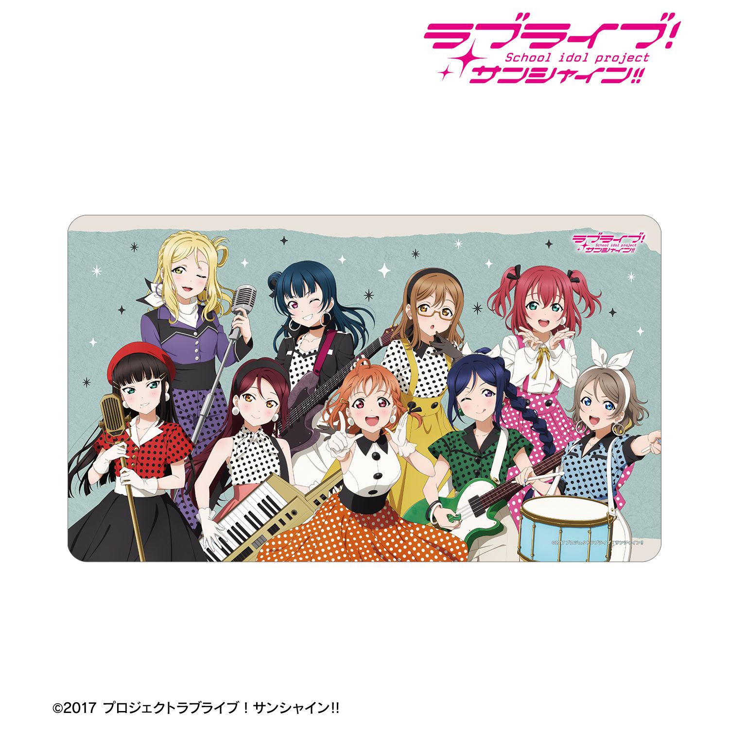 ラブライブ!サンシャイン!! 描き下ろし 集合 The Blue Swell衣装ver. マルチデスクマット 画像 4 | AniSmile