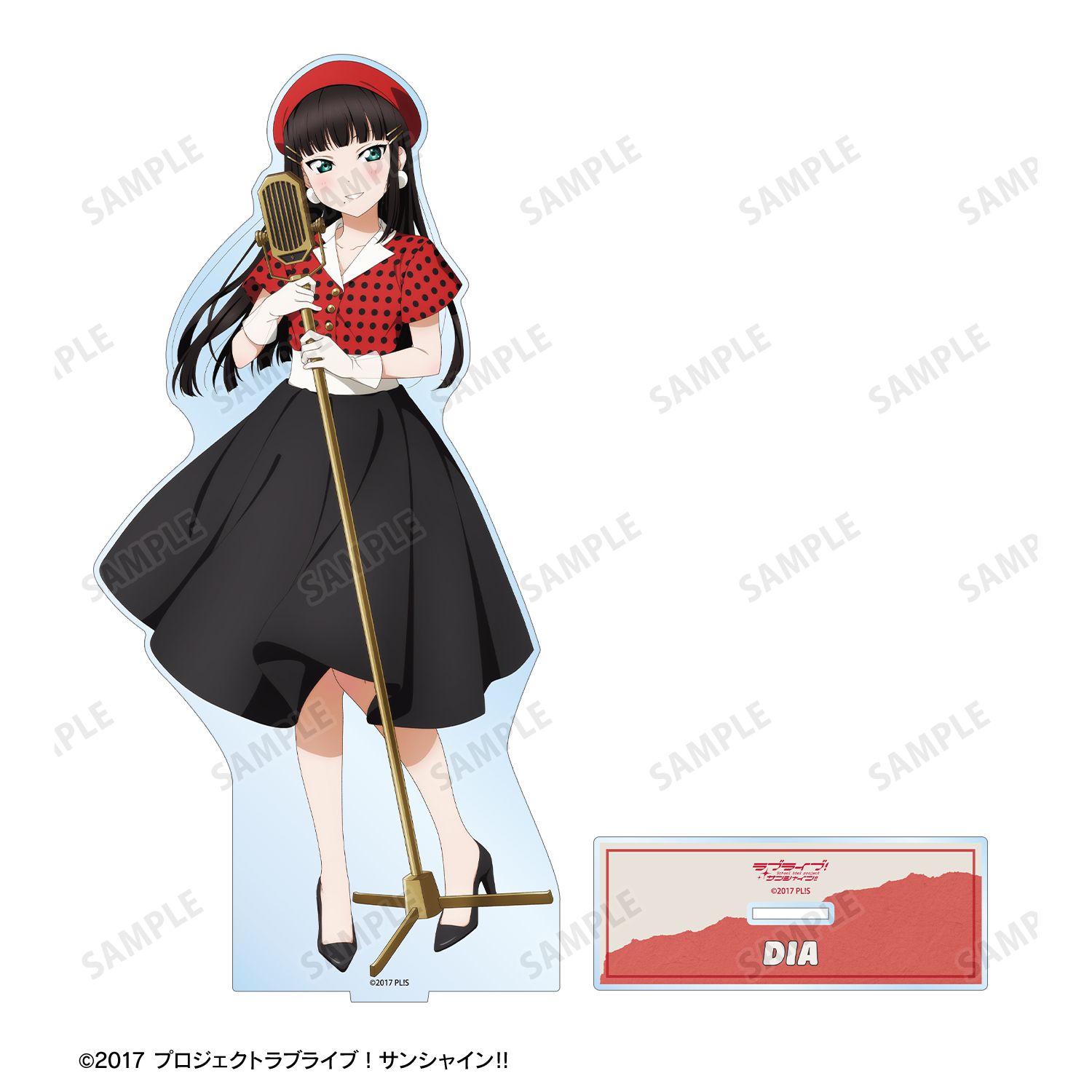 ラブライブ!サンシャイン!! 描き下ろし 黒澤ダイヤ The Blue Swell衣装ver. 特大アクリルスタンド 画像 4 | AniSmile
