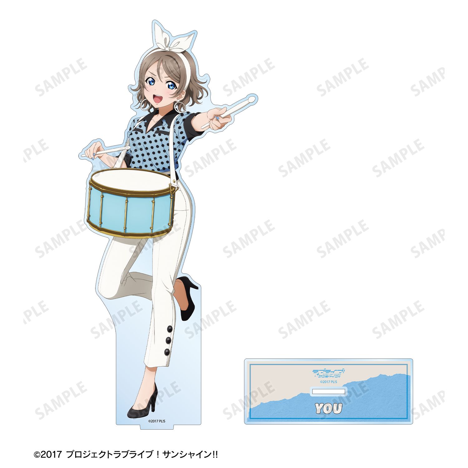 ラブライブ!サンシャイン!! 描き下ろし 渡辺 曜 The Blue Swell衣装ver. 特大アクリルスタンド 画像 2 | AniSmile