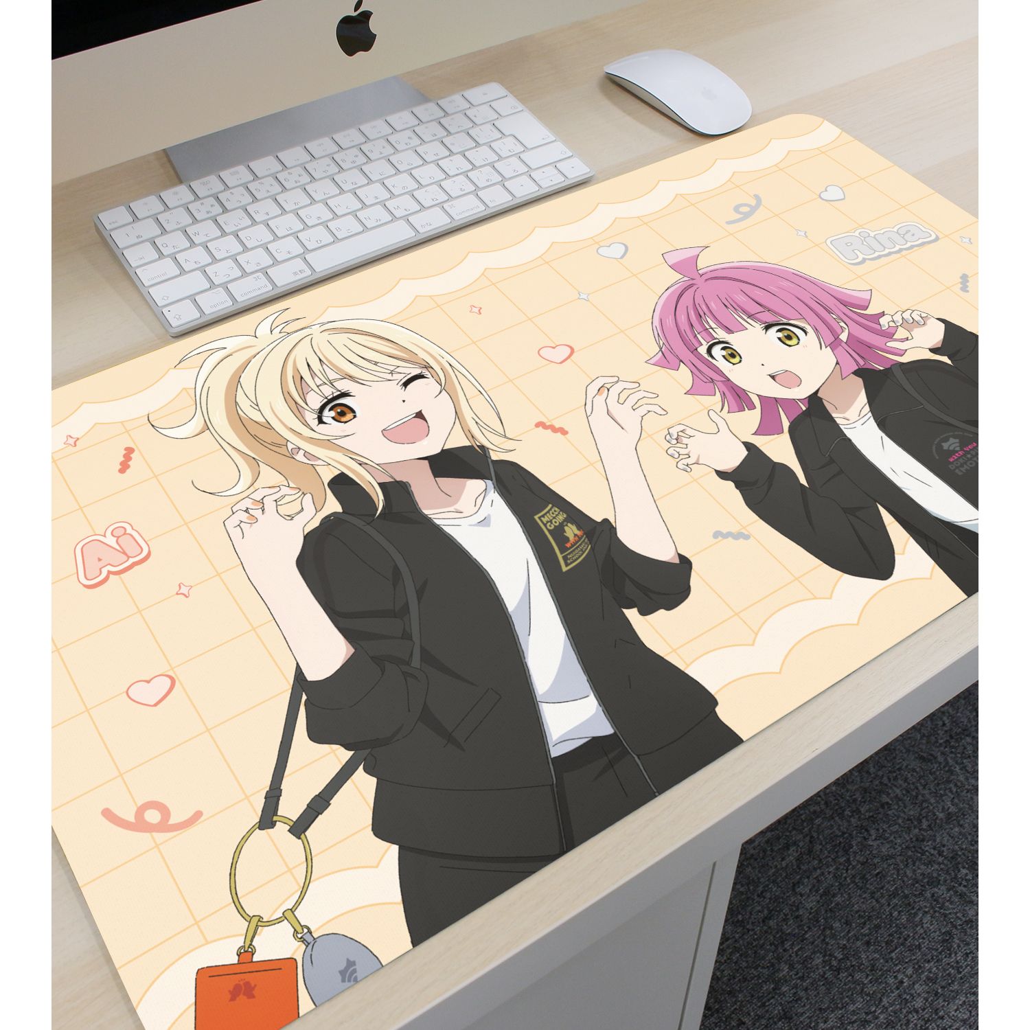 ラブライブ!虹ヶ咲学園スクールアイドル同好会 描き下ろしイラスト 宮下 愛&天王寺璃奈 おそろいコーデver. マルチデスクマット 画像 3 | AniSmile