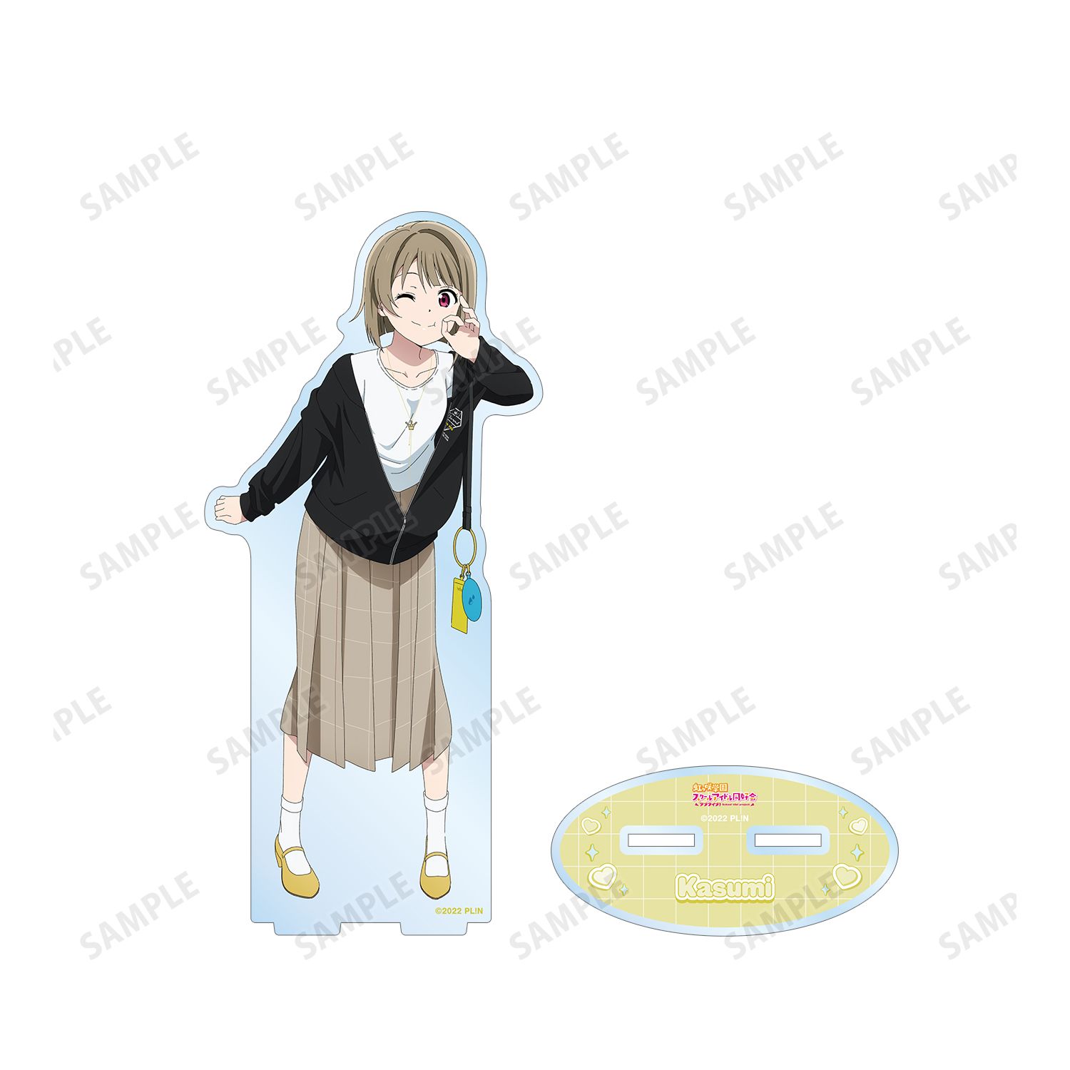 ラブライブ!虹ヶ咲学園スクールアイドル同好会 描き下ろしイラスト 中須かすみ おそろいコーデver. BIGアクリルスタンド 画像 3 | AniSmile