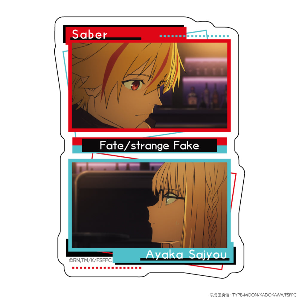 『Fate/strange Fake』ダイカットステッカー アヤカ・サジョウ&セイバー - 公式商品画像 | AniSmile