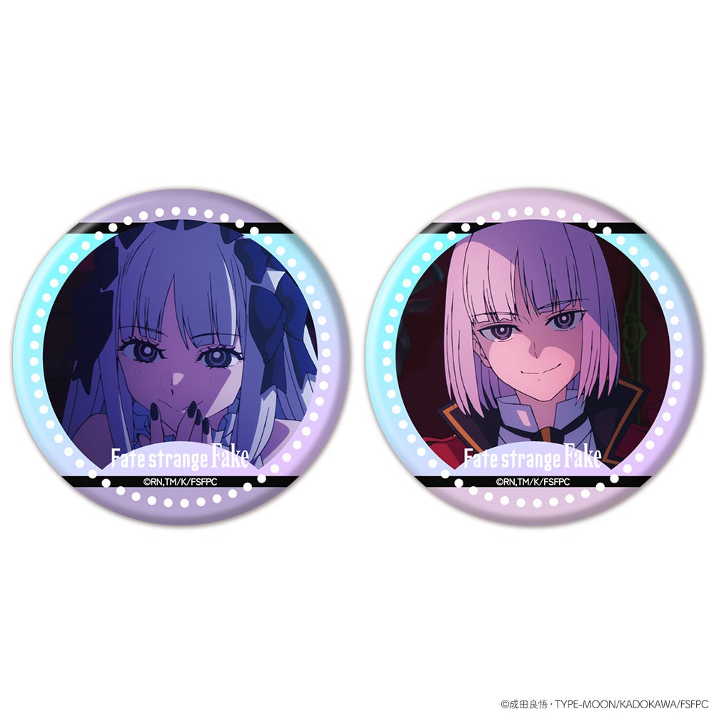 『Fate/strange Fake』オーロラ缶バッジ2個セット フランチェスカ・プレラーティ&真キャスター - 公式商品画像 | AniSmile