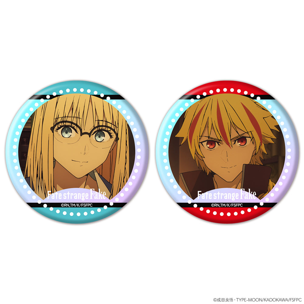 『Fate/strange Fake』オーロラ缶バッジ2個セット アヤカ・サジョウ&セイバー - 公式商品画像 | AniSmile