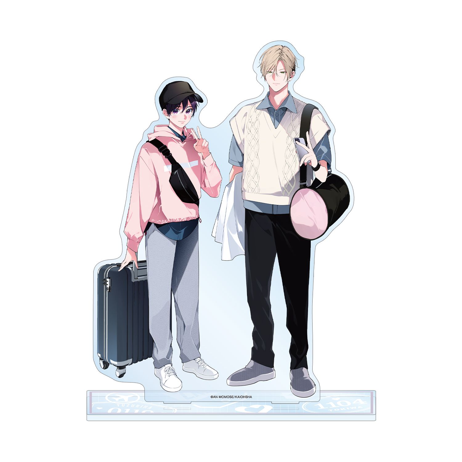ナカまであいして 百瀬あん先生 描き下ろし 常盤&楪 トラベルver. ペアBIGアクリルスタンド 画像 2 | AniSmile