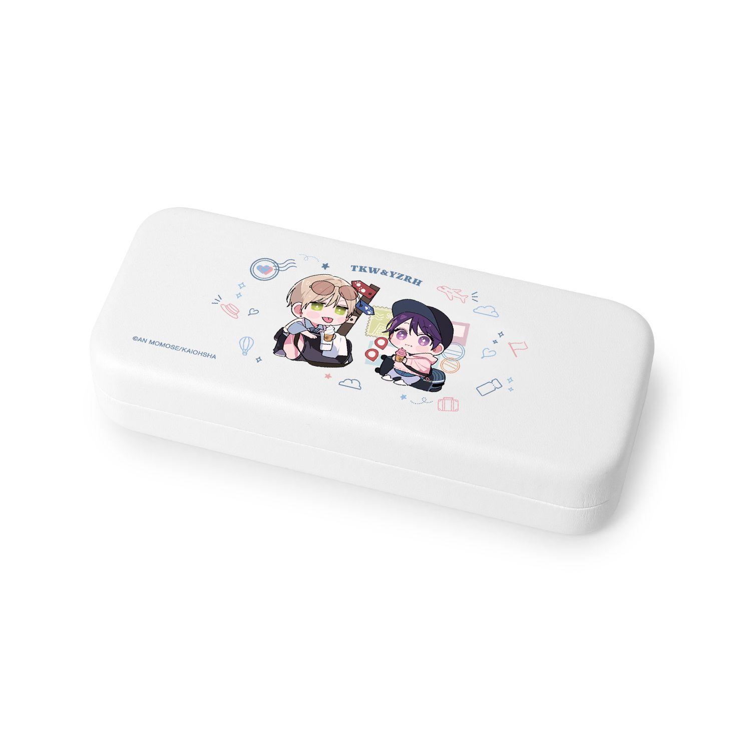 ナカまであいして 百瀬あん先生 描き下ろし 常盤&楪 ar-Unity ちびキャラ トラベルver. メガネケース ver. - AniSmile
