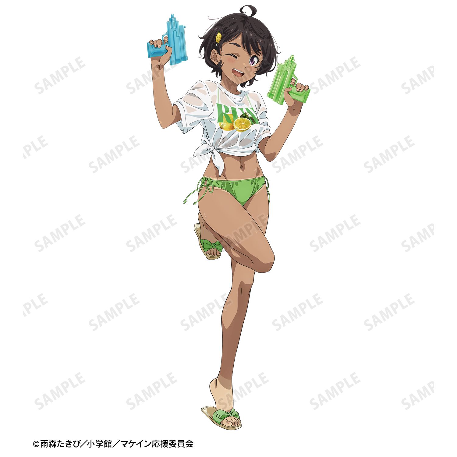 TVアニメ『負けヒロインが多すぎる!』 焼塩 檸檬 ビーチデートver. 着用BIGシルエットTシャツユニセックス(サイズ/XL) 画像 6 | AniSmile