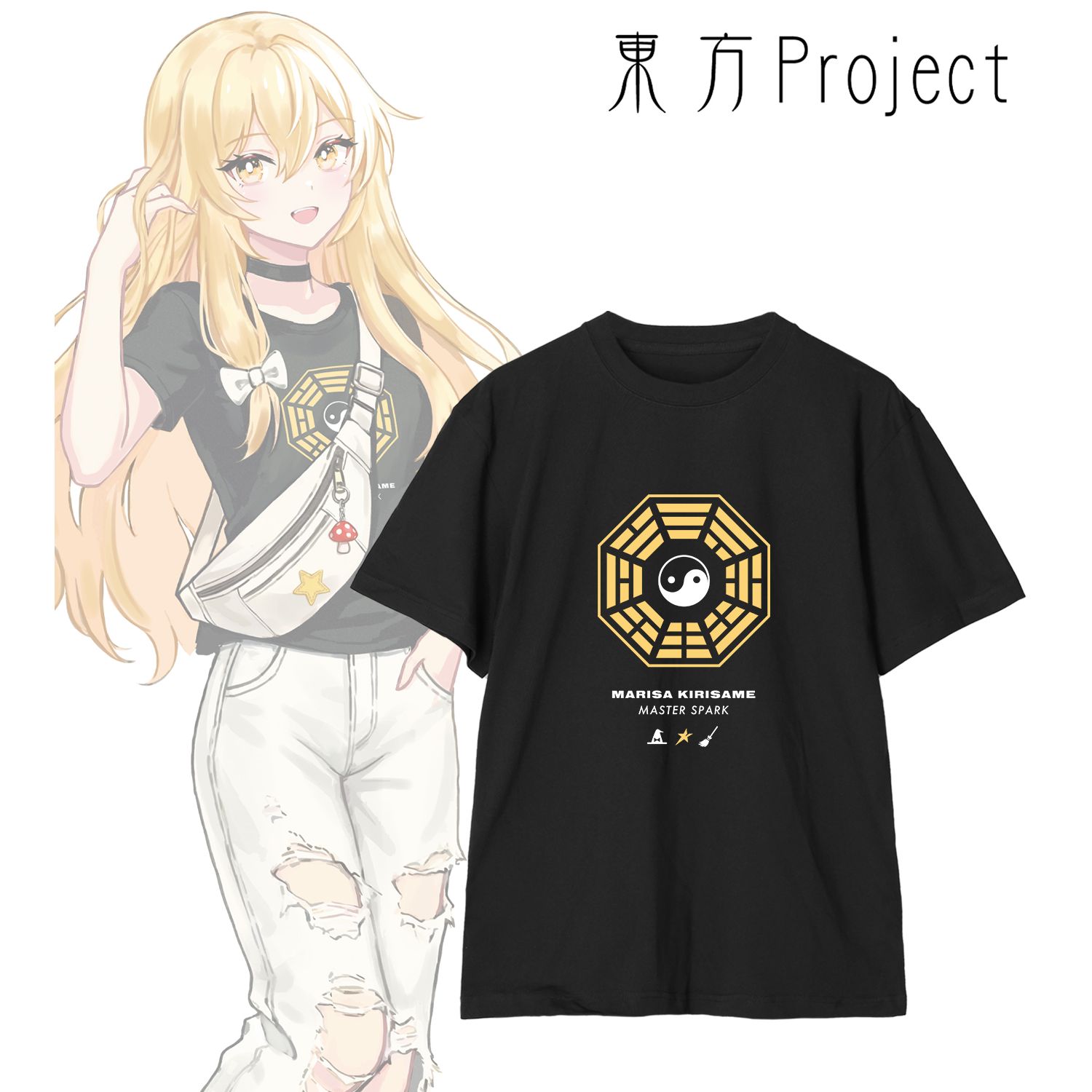 東方Project 松本能人イラスト 現代風ファッションver. vol.2 霧雨魔理沙 着用Teeユニセックス(サイズ/XL) 画像 2 | AniSmile