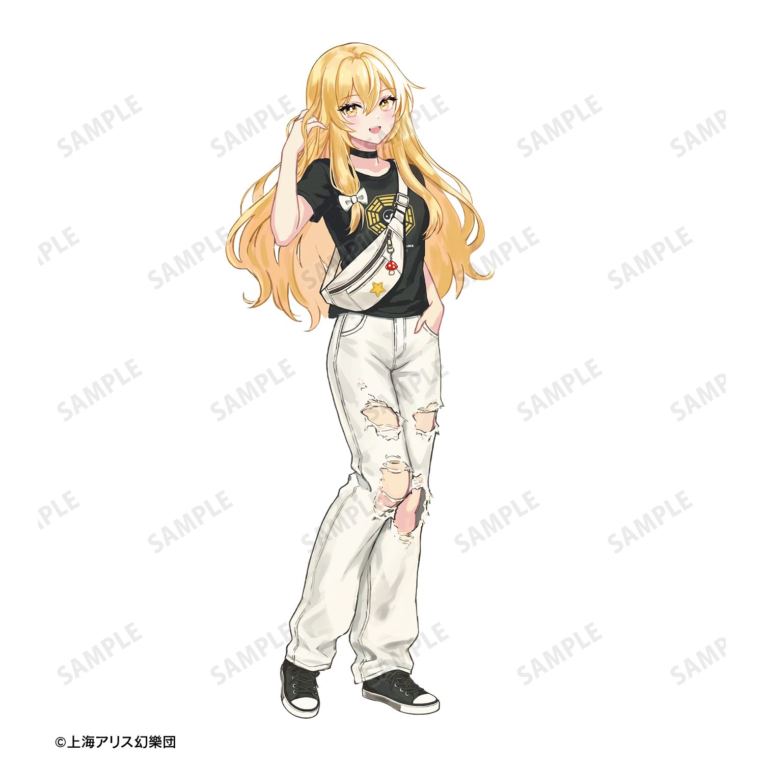東方Project 松本能人イラスト 現代風ファッションver. vol.2 霧雨魔理沙 着用Teeユニセックス(サイズ/XL) 画像 4 | AniSmile