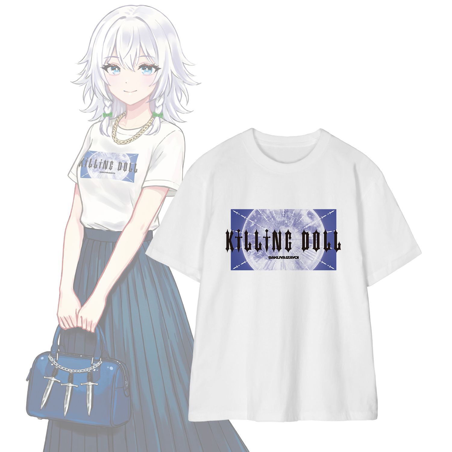 東方Project 松本能人イラスト 現代風ファッションver. vol.2 十六夜咲夜 着用Teeユニセックス(サイズ/XXL) - 公式商品画像 | AniSmile