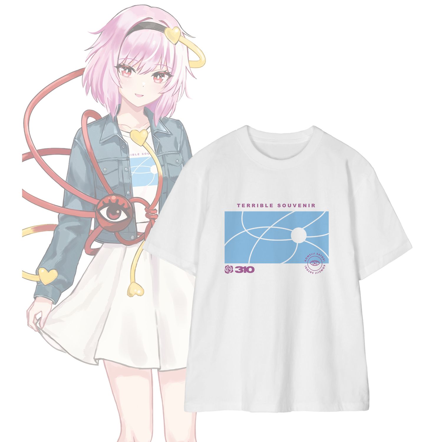 東方Project 松本能人イラスト 現代風ファッションver. vol.2 古明地さとり 着用Teeユニセックス(サイズ/XL) - 公式商品画像 | AniSmile